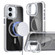 iPhone 16 Magsafe Dual-Color Transparent Black Lens Holder Phone Case - Gray