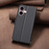 iPhone 16 Square Texture Leather Phone Case - Black