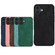 iPhone 16 Black Frame PU Leather Full Coverage Phone Case - Black