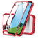 iPhone 16 Double-sided Plastic Glass Phone Protective Case - Red