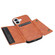 iPhone 16 Double Buckle Card Slots PU + TPU Phone Case - Brown