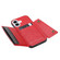 iPhone 16 Double Buckle Card Slots PU + TPU Phone Case - Red