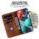 iPhone 16 Seven-shaped Embossed Leather Phone Case - Brown