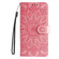 iPhone 16 Embossed Sunflower Leather Phone Case - Pink