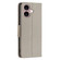 iPhone 16 Litchi Texture Pure Color Flip Leather Phone Case - Grey