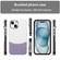 iPhone 16 Leather Texture MagSafe Magnetic TPU + PC Phone Case - Light Purple