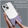 iPhone 16 Leather Texture MagSafe Magnetic TPU + PC Phone Case - Light Purple