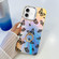 iPhone 16 Electroplating Laser Butterfly Ring Holder Phone Case - Black Butterflies AB5