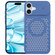 iPhone 16 Pure Color Honeycomb Aromatherapy MagSafe Phone Case - Blue