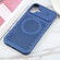 iPhone 16 Pure Color Honeycomb Aromatherapy MagSafe Phone Case - Blue