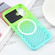 iPhone 16 Gradient Color Honeycomb Aromatherapy MagSafe Phone Case - Green Blue