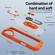 iPhone 16 TPU + PC Lens Protection Phone Case with Ring Holder - Orange