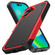 iPhone 16 PC + TPU Shockproof Protective Phone Case - Red+Black