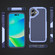 iPhone 16 PC + TPU Shockproof Protective Phone Case - Light Purple+Sapphire Blue