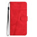 iPhone 16 Skin-feel Stitching Leather Phone Case - Red