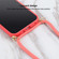 iPhone 16 Wheat Straw TPU Shockproof Phone Case with Neck Lanyard - Red