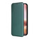 iPhone 16 Carbon Fiber Texture Flip Leather Phone Case - Green