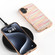 iPhone 16 Electroplated Frame Color Lattice Texture PU Phone Case - Pink