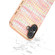 iPhone 16 Electroplated Frame Color Lattice Texture PU Phone Case - Pink