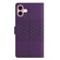 iPhone 16 Diamond Embossed Skin Feel Leather Phone Case - Purple
