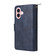 iPhone 16 9 Card Slots Zipper Wallet Bag Leather Phone Case - Blue