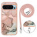 Google Pixel 9 / 9 Pro Electroplating Marble Dual-side IMD Phone Case with Lanyard - Rose Gold 015