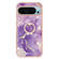 Google Pixel 9 / 9 Pro Electroplating Marble IMD TPU Phone Case with Ring Holder - Purple 002