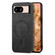 Google Pixel 9 / 9 Pro Retro Magsafe Magnetic PU Back Cover Phone Case - Black