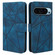 Google Pixel 9 / 9 Pro Skin Feel Geometric Lines Leather Phone Case - Blue