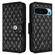 Google Pixel 9 / Pixel 9 Pro Rhombic Texture Flip Leather Phone Case with Lanyard - Black
