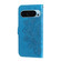 Google Pixel 9 7-petal Flowers Embossing Leather Phone Case - Blue