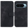 Google Pixel 9 7-shaped Embossed Leather Phone Case - Black