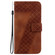 Google Pixel 9 7-shaped Embossed Leather Phone Case - Brown