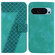 Google Pixel 9 7-shaped Embossed Leather Phone Case - Green