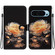 Google Pixel 9 Crystal Texture Colored Drawing Leather Phone Case - Gold Peony