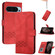 Google Pixel 9 Cubic Skin Feel Flip Leather Phone Case - Red
