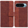 Google Pixel 9 Geometric Embossed Leather Phone Case - Brown