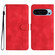Google Pixel 9 Heart Pattern Skin Feel Leather Phone Case - Red