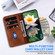 Google Pixel 9 Lotus Embossed Leather Phone Case - Brown