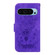 Google Pixel 9 Pro Butterfly Rose Embossed Leather Phone Case - Purple