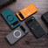 Google Pixel 9 Pro CD Magnetic Ring Cloth Texture PU Phone Case - Orange