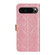 Google Pixel 9 Pro European Floral Embossed Leather Phone Case - Pink