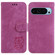 Google Pixel 9 Pro Little Tiger Embossed Leather Phone Case - Rose Red