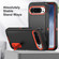 Google Pixel 9 Pro Rugged PC + Silicone Phone Case with Holder - Black+Orange