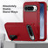 Google Pixel 9 Pro Rugged PC + Silicone Phone Case with Holder - Red+Black