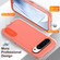Google Pixel 9 Pro Rugged PC + Silicone Phone Case with Holder - Transparent+Orange