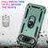 Google Pixel 9 Pro Shockproof TPU + PC Phone Case with Holder - Dark Green