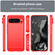 Google Pixel 9 Pro XL Brushed Texture Carbon Fiber TPU Phone Case - Red