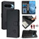 Google Pixel 9 Pro XL Cat Rat Embossed Pattern RFID Leather Phone Case with Lanyard - Black