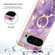 Google Pixel 9 Pro XL Electroplating Marble IMD TPU Phone Case with Ring Holder - Purple 002